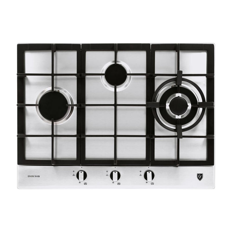 EF EFH 3761 TN VSB 68cm Built in Stainless Steel Gas Hob EFH3761TNVSB | Lion City Company.