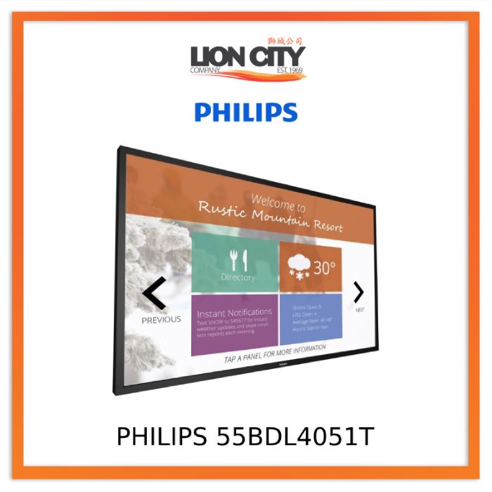 Philips 55BDL4051T 55" Multi-Touch Professional Full HD Display