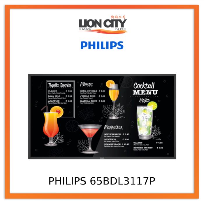 PHILIPS 65BDL3117P 65" 700 nit Commercial Display