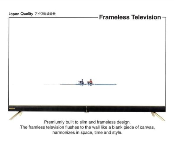 Aiwa AW-LED50X8FL 50" LED UHD Frameless Smart TV, Built-in Soundbar