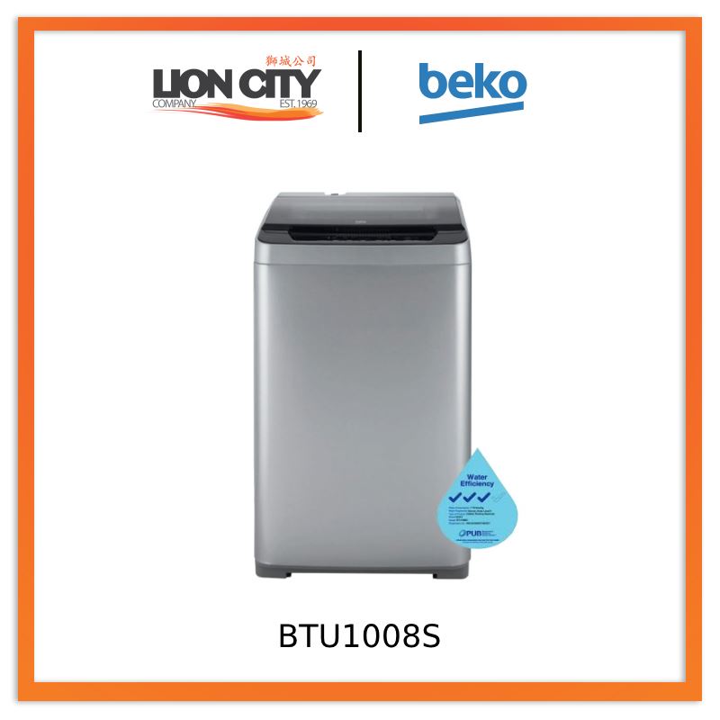 Beko BTU1008S 10kg Top Load Washing Machine