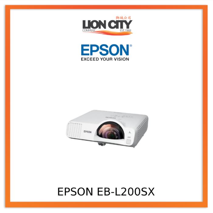 Epson EB-L200SX Wireless XGA 3LCD Short-throw Laser Projector