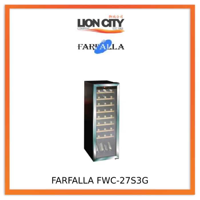 Farfalla FWC-27S3G 27 Bottles Wine Cooler 95L | Lion City Company.