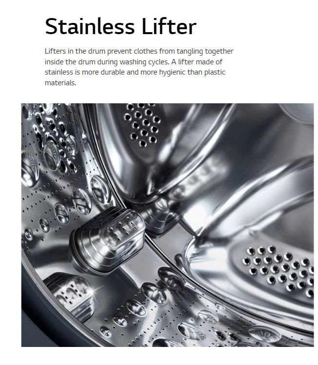 LG FV1208S5W 8kg, AI DD™ Front Load Washing Machine