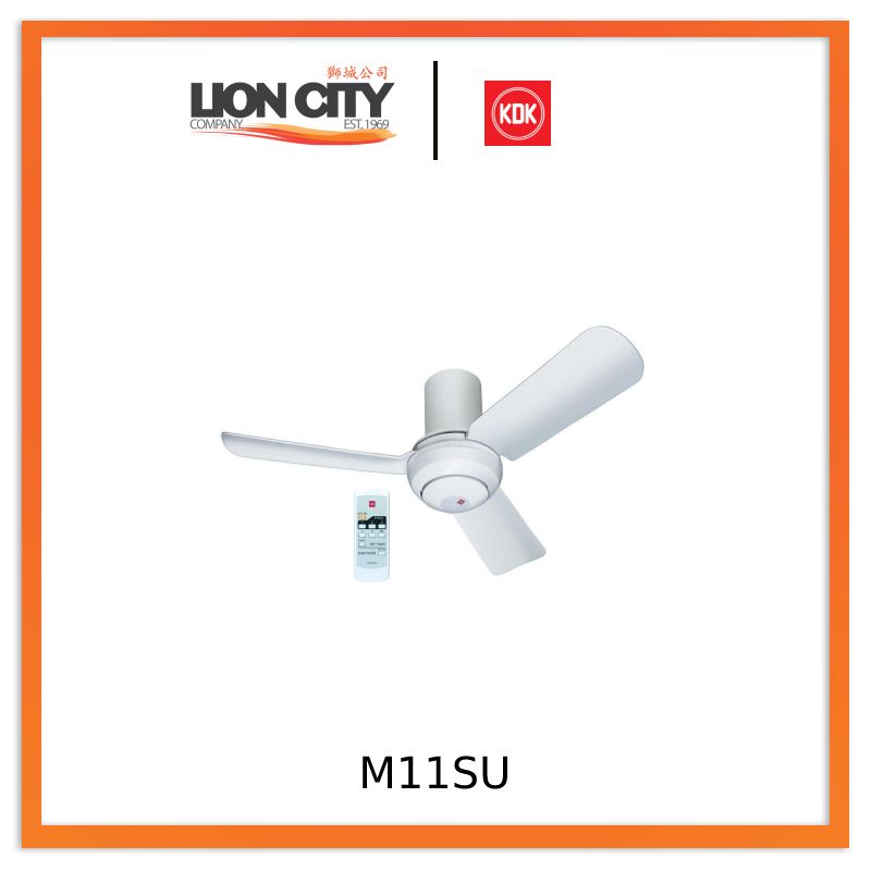 Kdk M11SU 110cm Ceiling Fan w/Remote Control