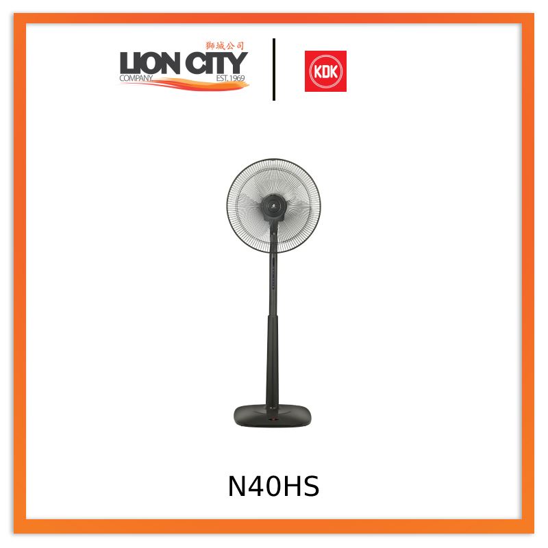 KDK N40HS Titan Grey/Champagne Gold Stand Fan Living Fan with Rhythm Breeze