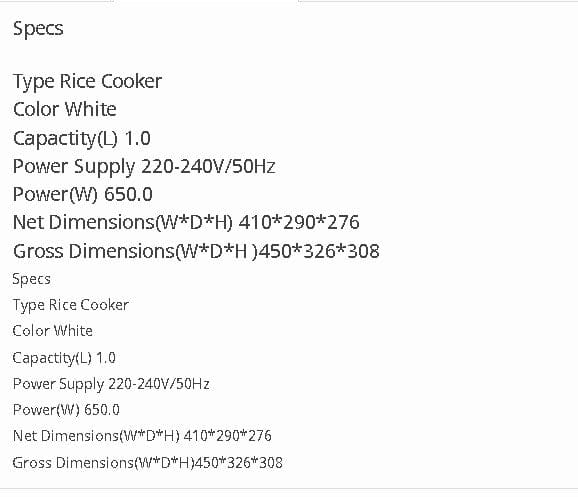 Midea MMR3018 Digital Rice Cooker (1.0L)