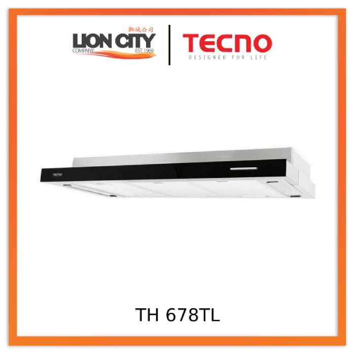 Tecno TH 678TL 60cm Slim Hood with Black Acrylic Front Panel | Lion City Company.