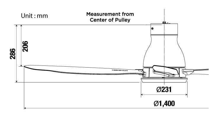 KDK W56WV Black/White DC Motor Ceiling Fan
