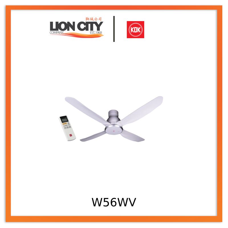 KDK W56WV Black/White DC Motor Ceiling Fan
