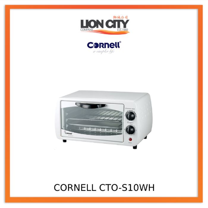 Cornell 9L Oven Toaster, 800W (1 Year Warranty) CTO-S10BK/CTO-S10WH