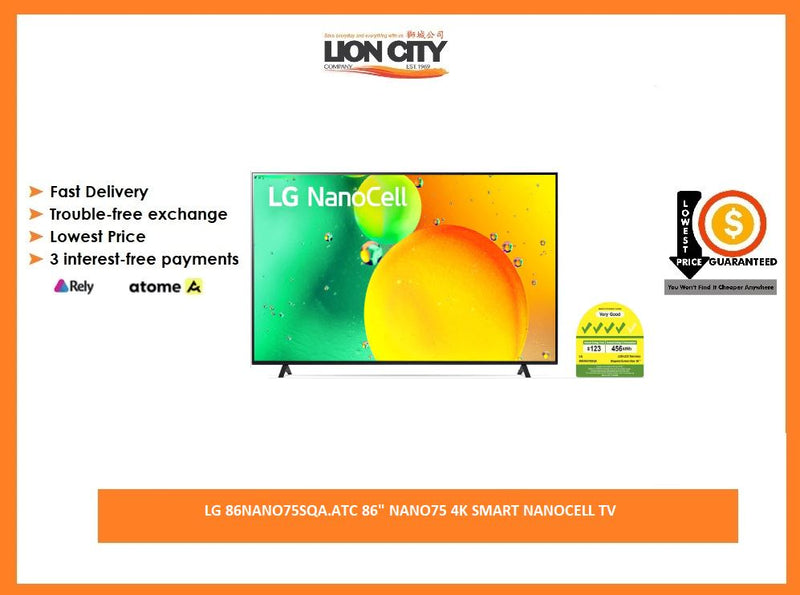 LG 86NANO75SQA.ATC 86" NANO75 4K NANOCELL SMART TV