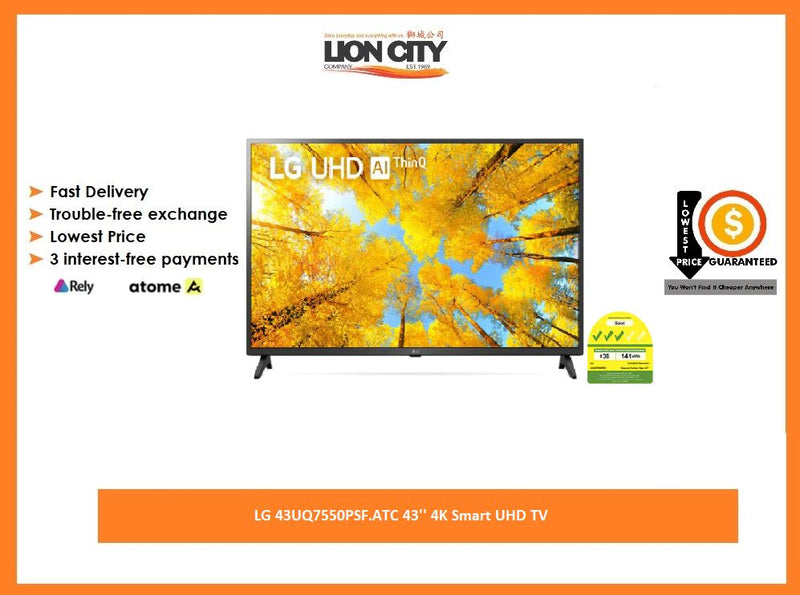 LG 43UQ7550PSF.ATC 43'' 4K Smart UHD TV