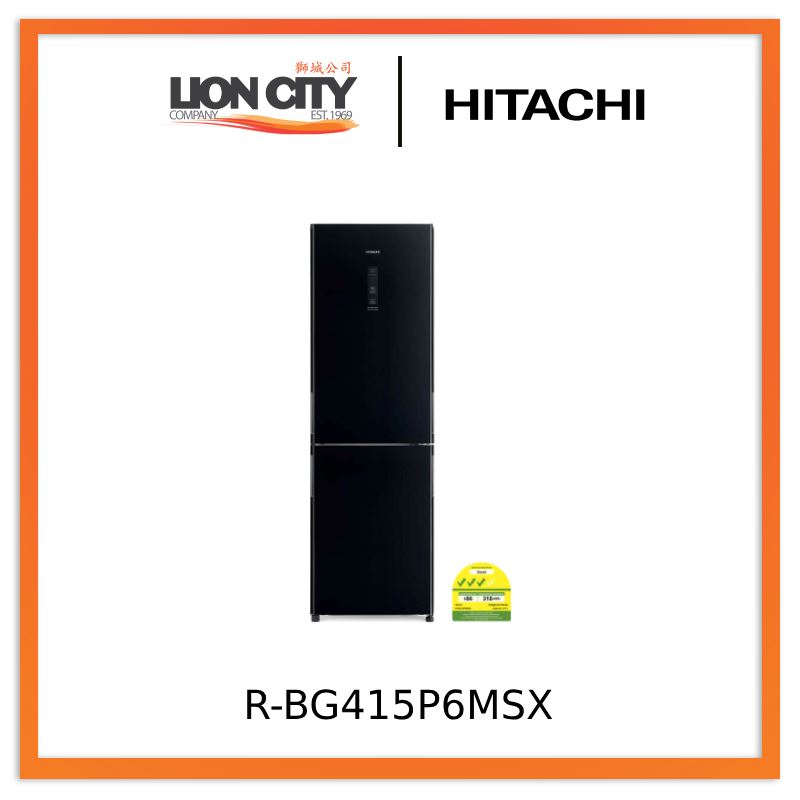 Hitachi RBG415P6MSX-GBK/XGR Bottom Freezer 2 Door 330L Refrigerator