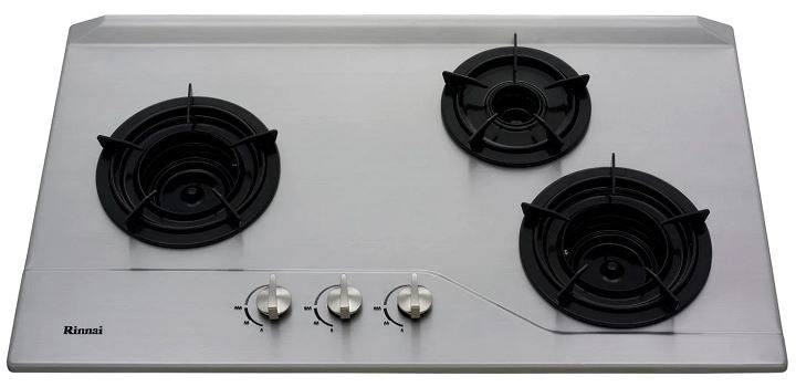 Rinnai RB-3SI 3 Inner Burner Built-In Hob Stainless Steel Top Plate RB3SI