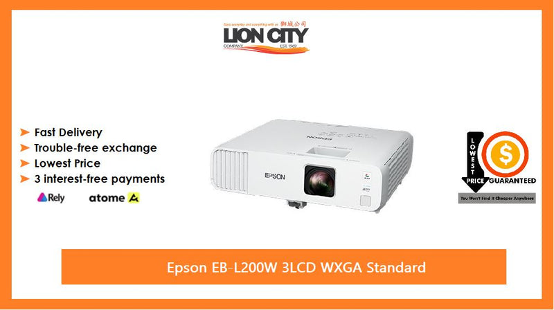 Epson EB-L200W 3LCD WXGA Standard - Lion City Company