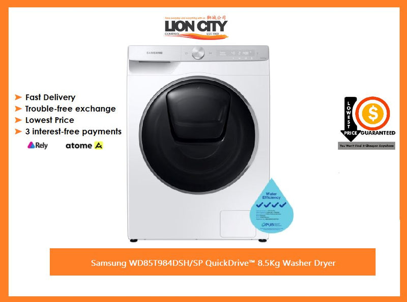 Samsung WD85T984DSH/SP QuickDrive™ 8.5Kg Washer Dryer