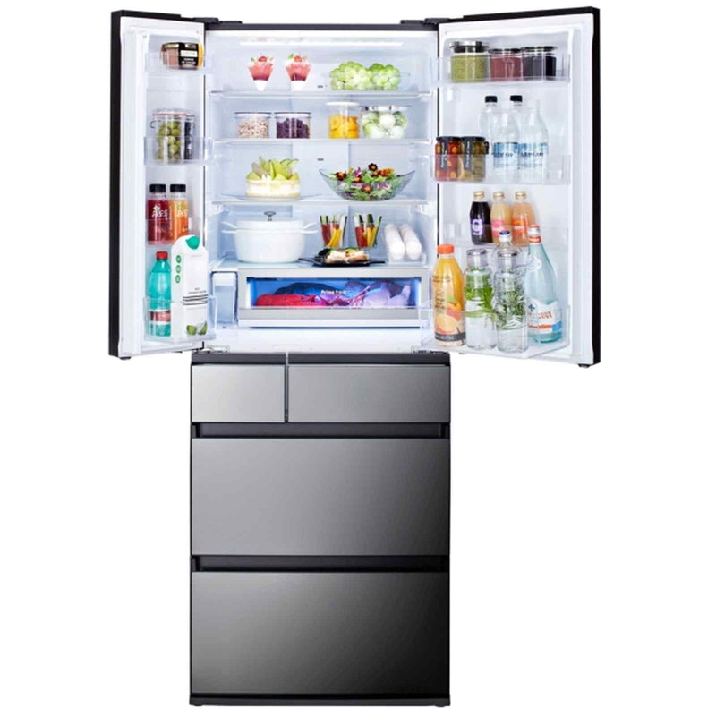 Panasonic NR-F603GT-X6 Premium MIJ Made In Japan 6-Door Refrigerator with Refined Full-flat Glass Design