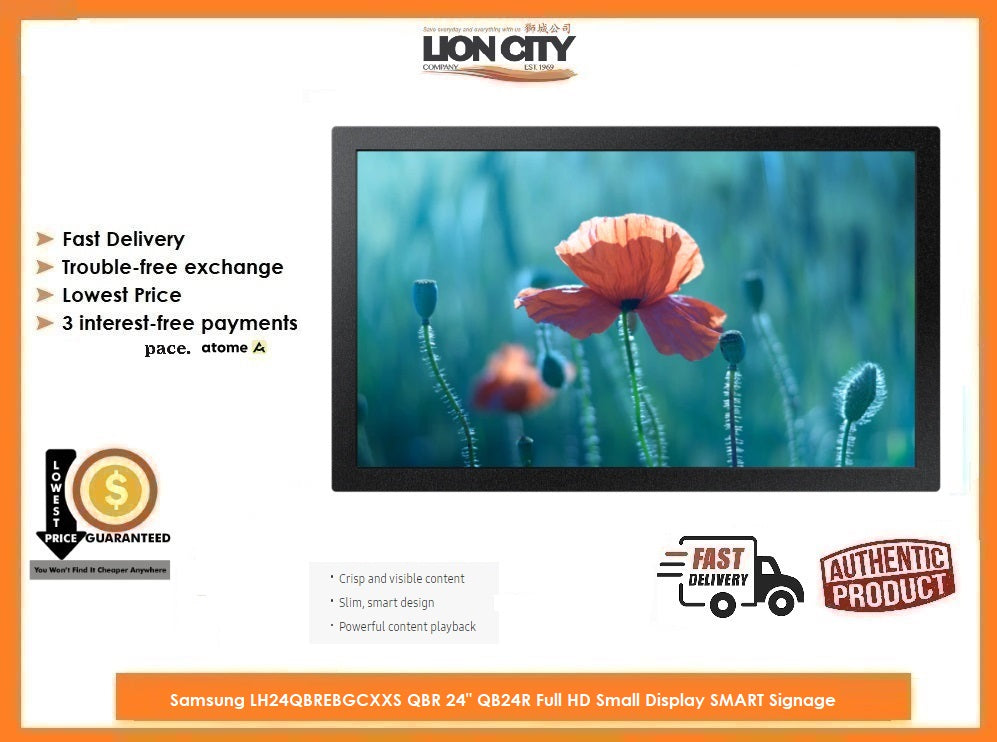 Samsung LH24QBREBGCXXS QBR 24" QB24R Full HD Small Display SMART Signage