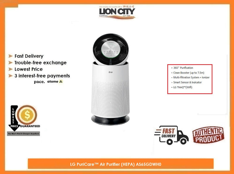 LG PuriCare™ Air Purifier (HEPA) AS65GDWH0