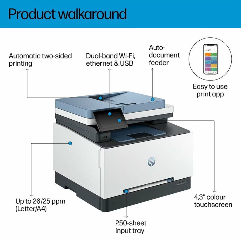 HP Color LaserJet Pro MFP 3303fdw Printer 499M8A
