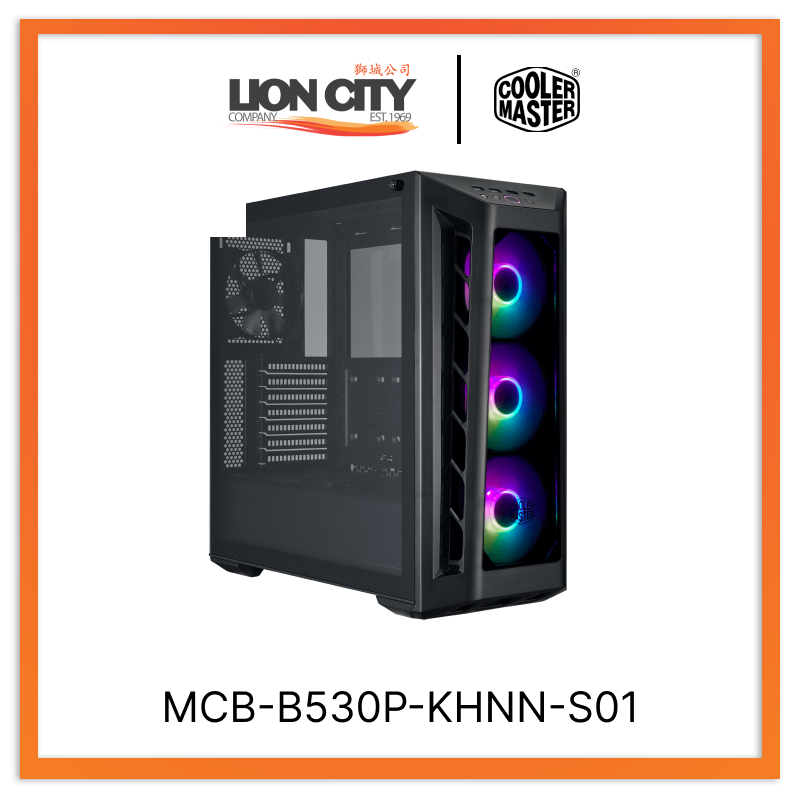 Cooler Master MCB-B530P-KHNN-S01 CM MASTERBOX MB530 ARGB ATX Case With 3 T.G