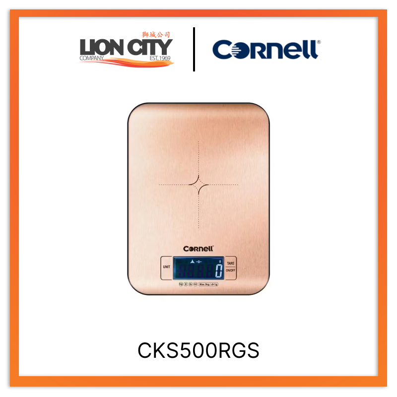 Cornell Digital Kitchen Weighing Scale up to 5kg CKS500SS/CKS500RGS