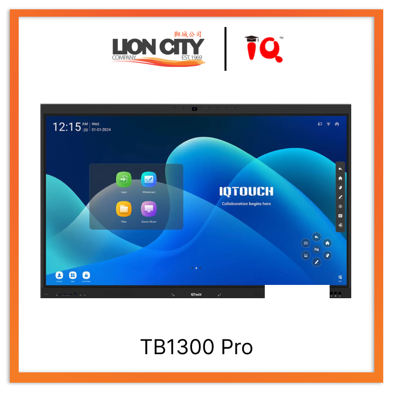 IQTouch TB1300 Pro 110" Interactive Flat Panel