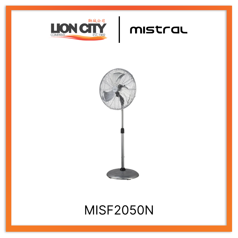 Mistral MISF2050N 20" Metal Stand Fan Aluminum Blade