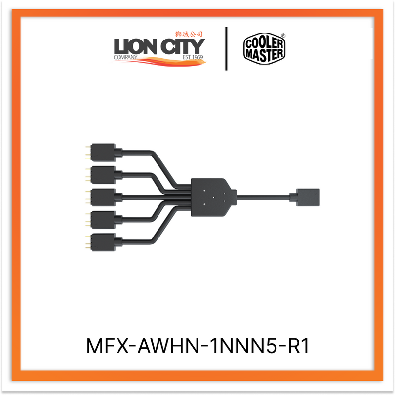 Cooler Master MFX-AWHN-1NNN5-R1 CM UNIVERSAL 1-5 ARGB SPLITTER CABLE (2Y)