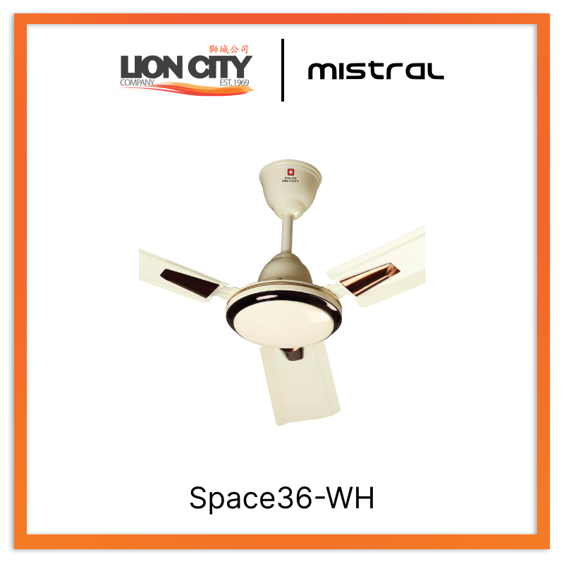 Mistral Space36-WH Ceiling Fan-36", 45W White