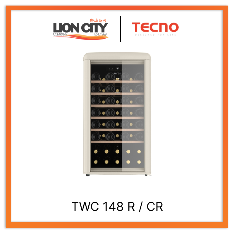 Tecno Uno TWC 148 R / CR Wine Chiller Cream 128L, 52 Btls (750ml)
