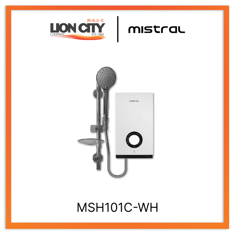 Mistral MSH101C-WH Instant Water Heater Single Control,3.3kW Copper Tank White
