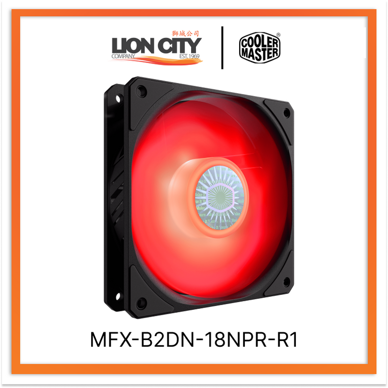 Cooler Master MFX-B2DN-18NPR-R1 CM SICKLEFLOW 120 PWM RED LED FAN (2Y)