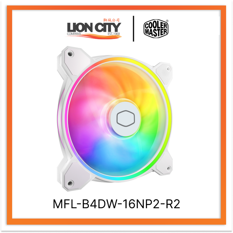 Cooler Master MFL-B4DW-16NP2-R2 CM Masterfan MF140 HALO ARGB Fan V2 White (2Y)