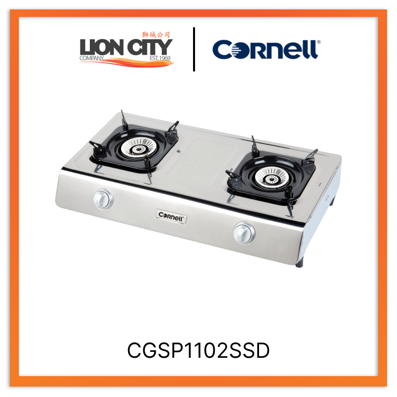 Cornell CGSP1102SSD Table Top Gas Cooker 2 Burner LPG DISCON