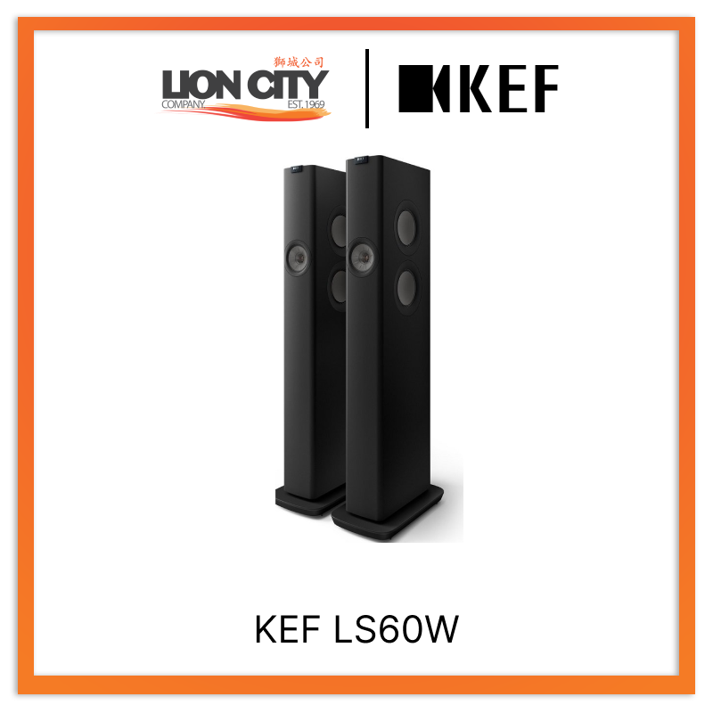 KEF LS60W MQA Multi-Room Wireless Bluetooth/WiFi/Ethernet Floorstanding Speakers