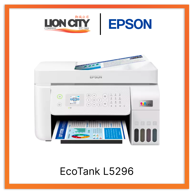 Epson EcoTank L5296 A4 Wi-Fi All-in-One Ink Tank Printer with ADF