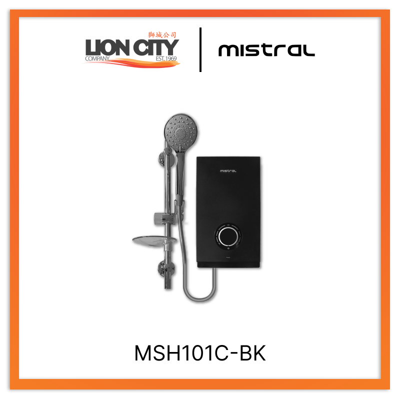 Mistral MSH101C-BK Instant Water Heater Single Control,3.3kW Copper Tank Black