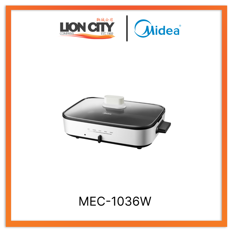 Midea MEC-1036W 1.8L Grill and Steamboat Pot