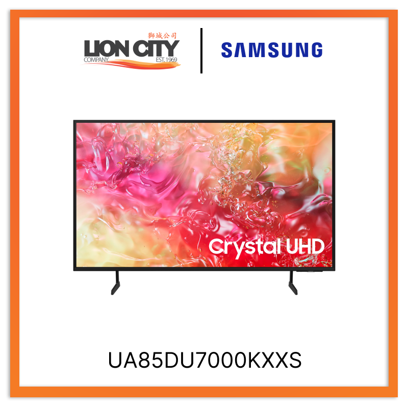 Samsung UA85DU7000KXXS 85” Crystal UHD DU7000 4K Smart TV (2024)
