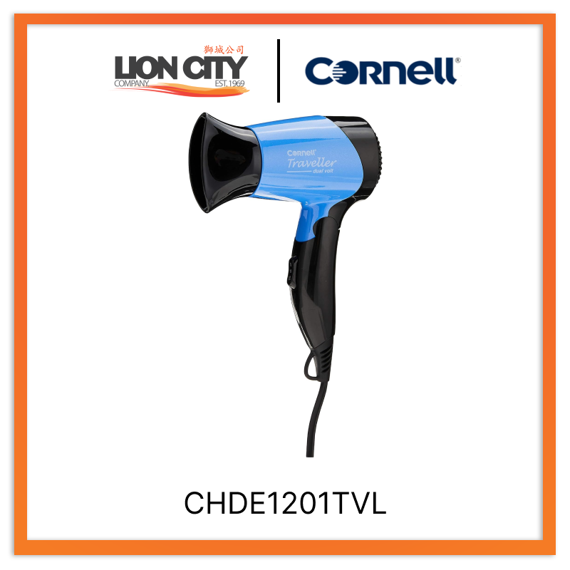 Cornell CHDE1201TVL Travel Hair Dryer 1200w Dual Voltage