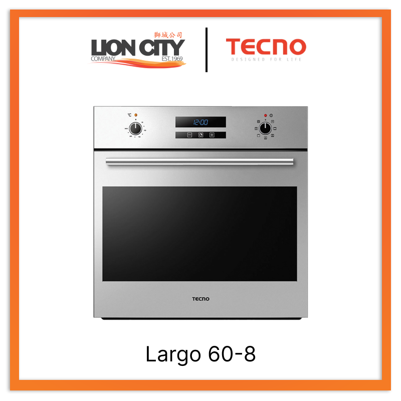 Tecno Uno Largo 60-8 Built-In Oven Stainless Steel 58L, 7 Functions