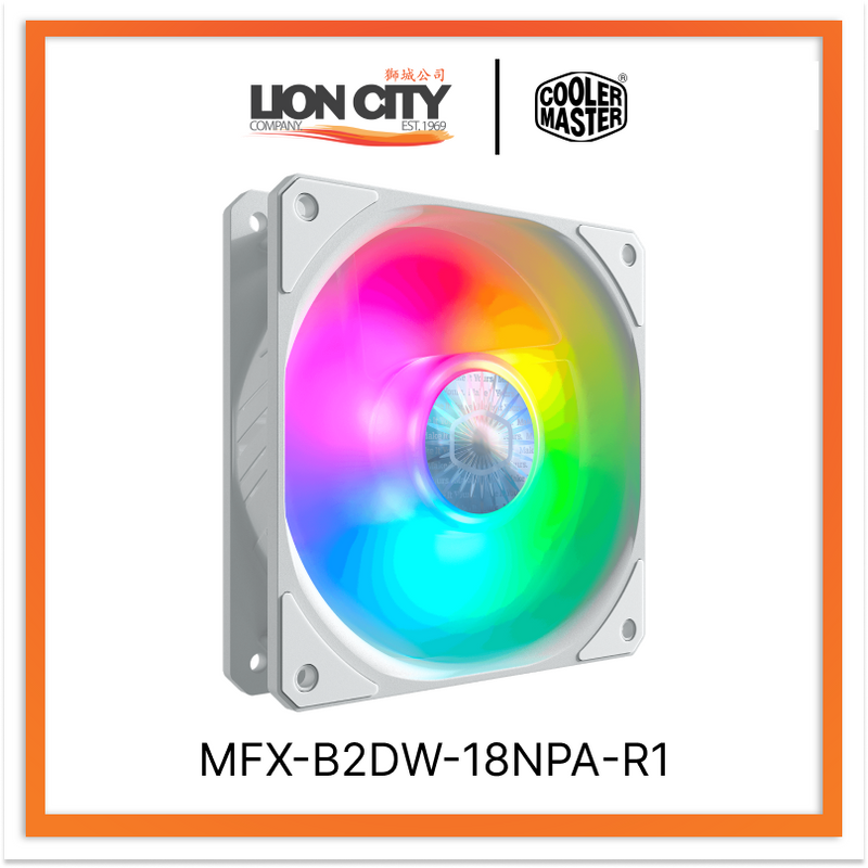 Cooler Master MFX-B2DW-18NPA-R1 CM SICKLEFLOW 120 PWM ARGB FAN - WHITE (2Y)