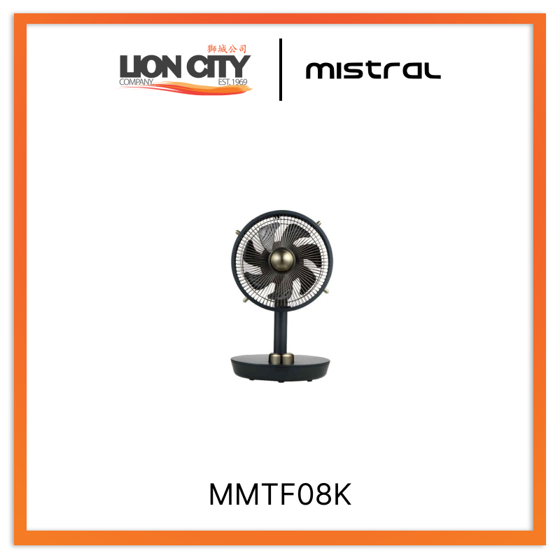 Mistral MMTF08K 8" DC  Table Fan Metal