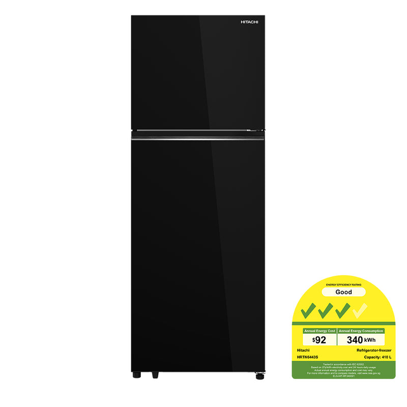 Hitachi HRTN6443SGBKSG Freezer 2 Door Top Freezer