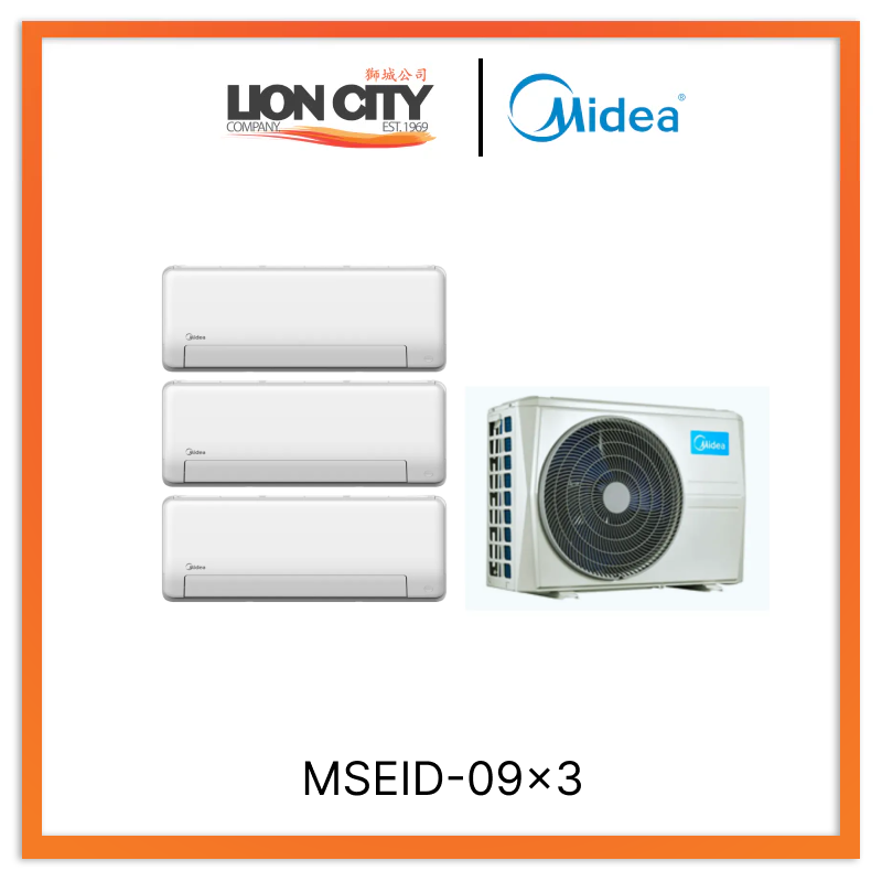 Midea MSEID-09x3 AI Multi Split Series 4 Ticks Installation fee not included