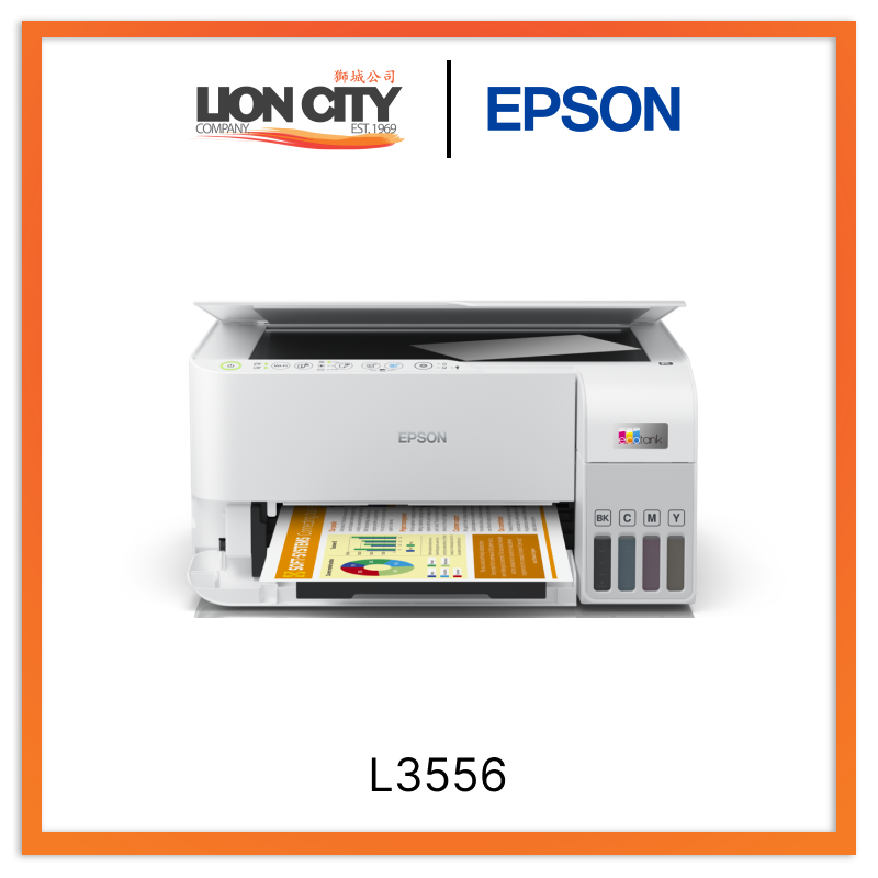 Epson EcoTank L3556 Wireless All-in-One Ink Tank A4 Printer - Print Scan Copy