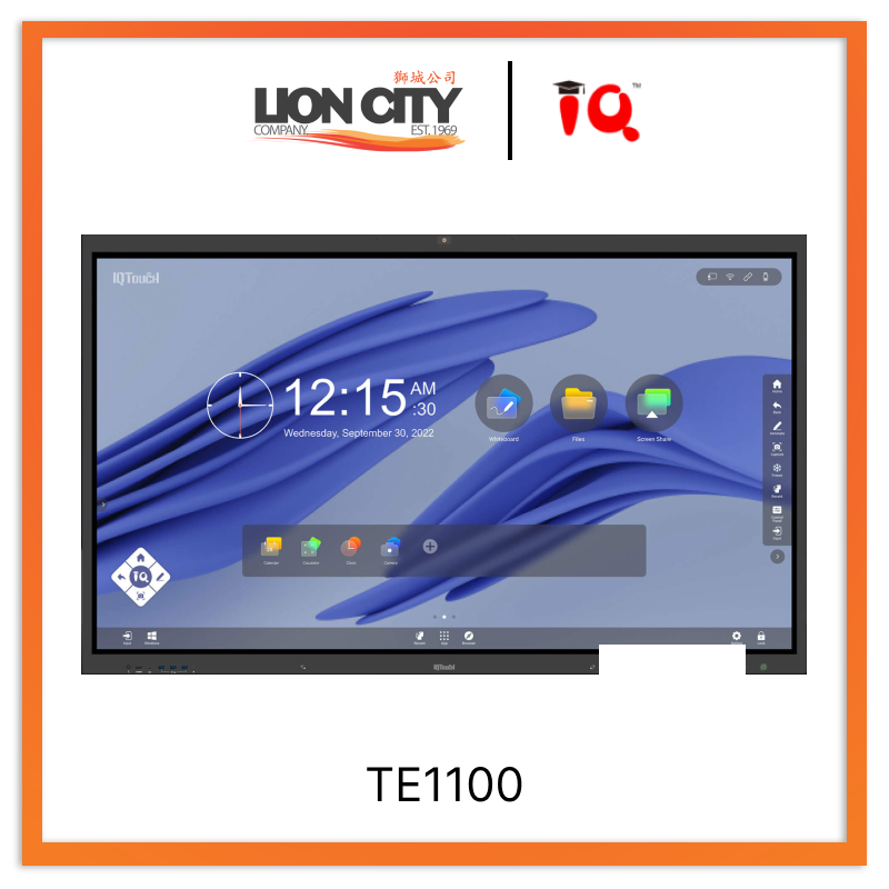 IQTouch TE1100 75" Interactive Flat Panel