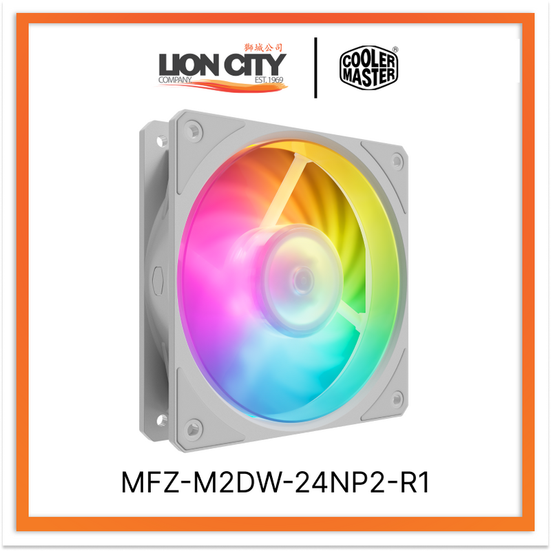 Cooler Master MFZ-M2DW-24NP2-R1 CM MOBIUS 120P ARGB RING BLADE FAN - WHITE (5Y)